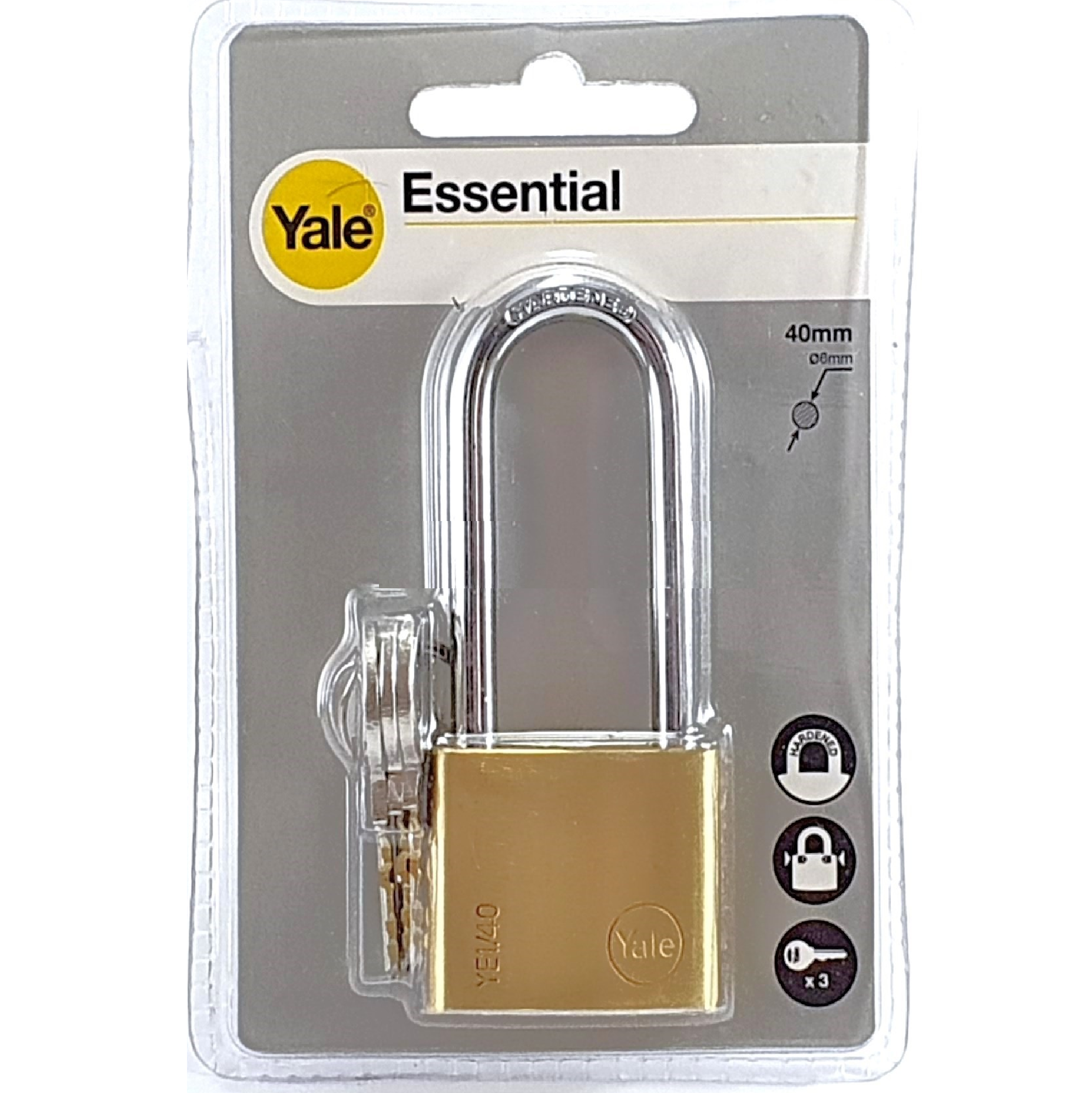 Yale Locks YE1/20/122/1 Lucchetto In Ottone Per Interni - Multiuso, Corpo Ottone E Staffa Acciaio